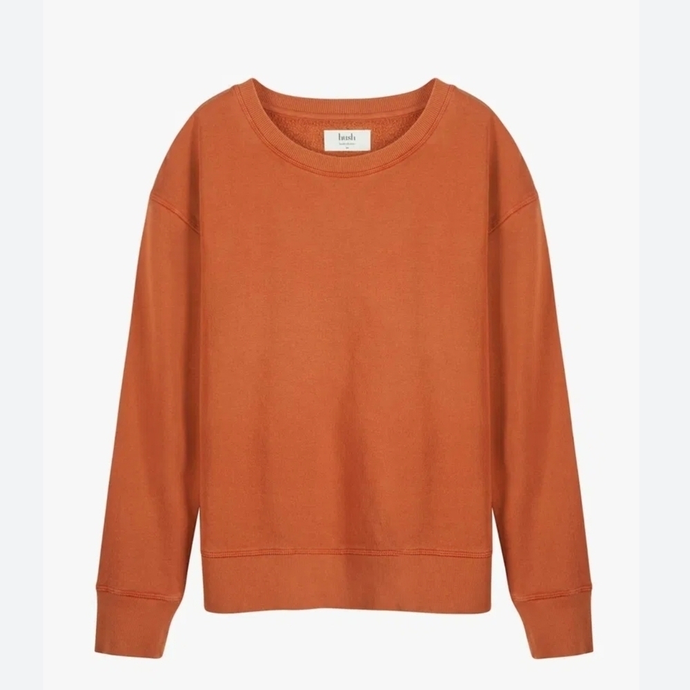 Hush Women's Warm orange autumn  Crew Neck Sweater Size S